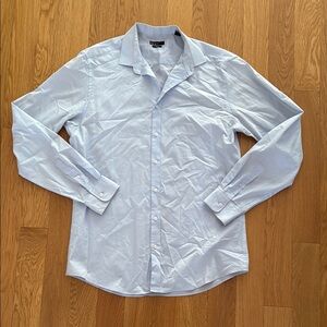 Bar III Blue Dress Shirt Classic Long-Sleeve